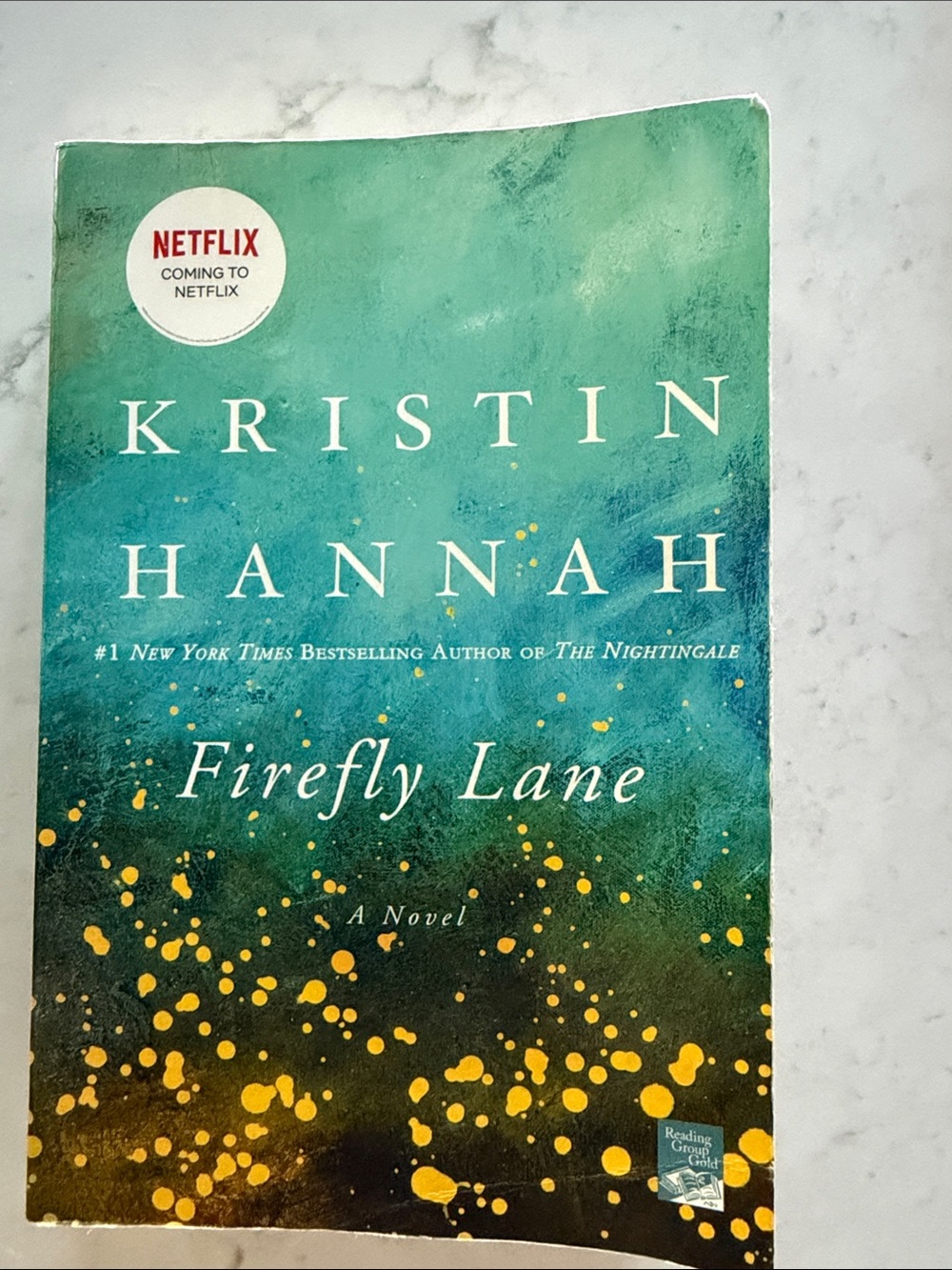 Kristin Hannah Firefly Lane Paperback - Teal & Yellow Cover